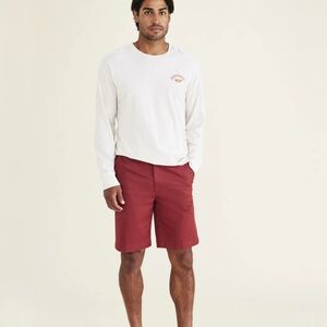 Dockers Mens Red 9.5" Shorts, 31" Waist Size, New without Tags